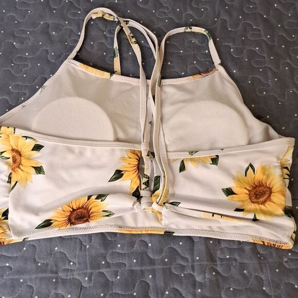 ZAFUL sunflower swim top size 10 - Picture 2 of 3